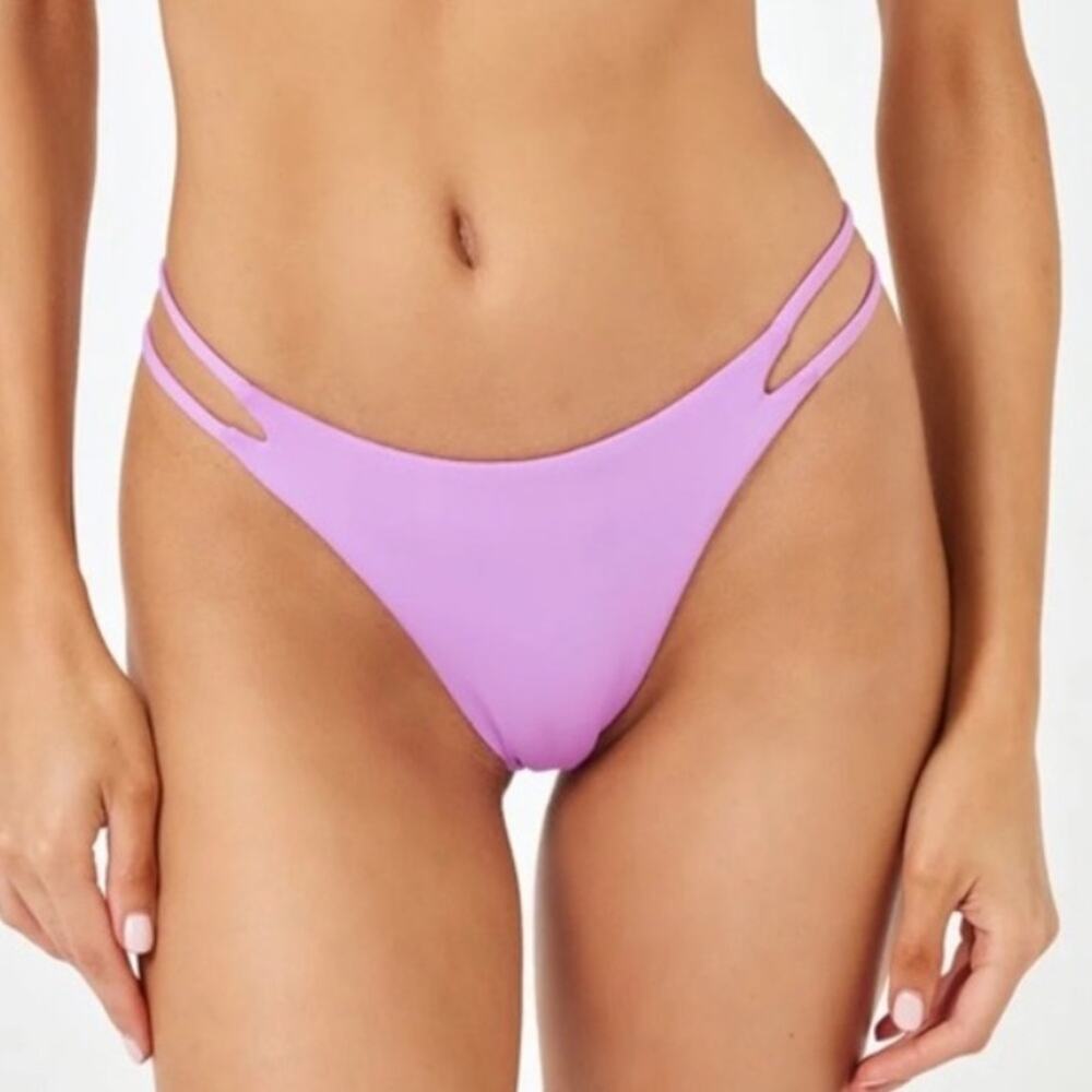 NWT l*space Wilder Bikini Bottom Jewel Purple sz M Bitsy Low Rise Cheeky Summer